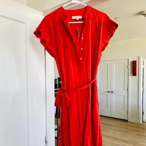 Ruffle Tie Waist Shirtdress from Loft